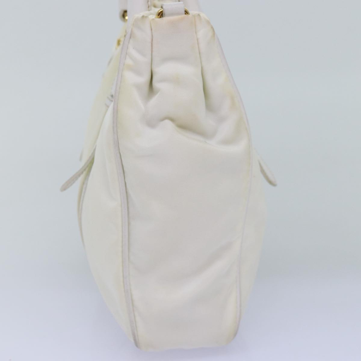 PRD Hand Bag Nylon White Auth 75995