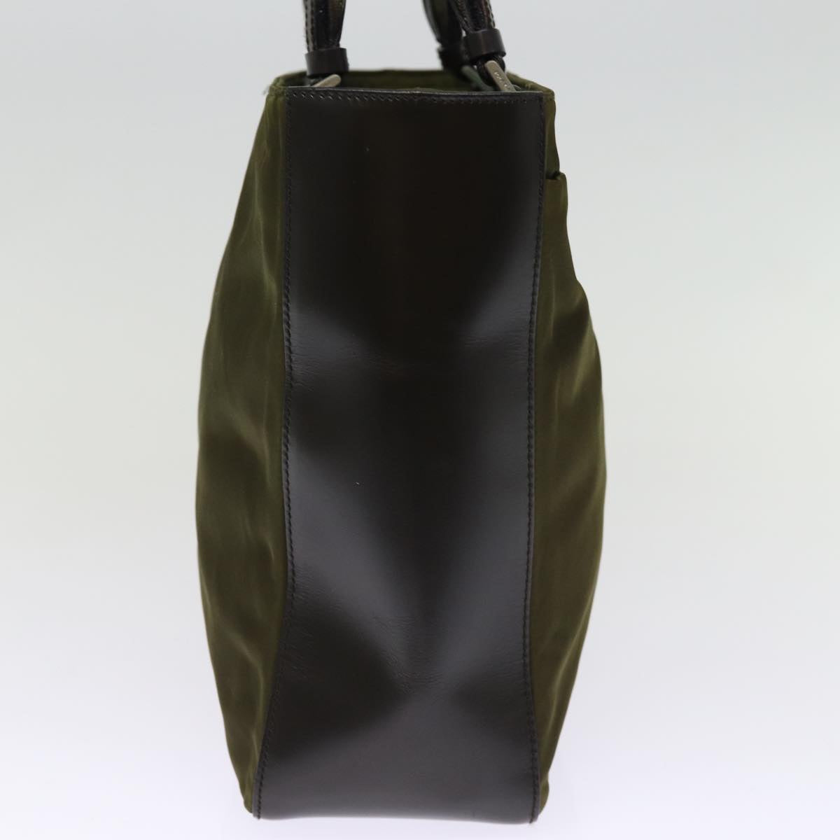 PRD Hand Bag Nylon Khaki Auth 75996