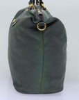 PRD Hand Bag Nylon 2way Green Auth 76129
