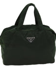 PRD Hand Bag Nylon Khaki Auth 76455