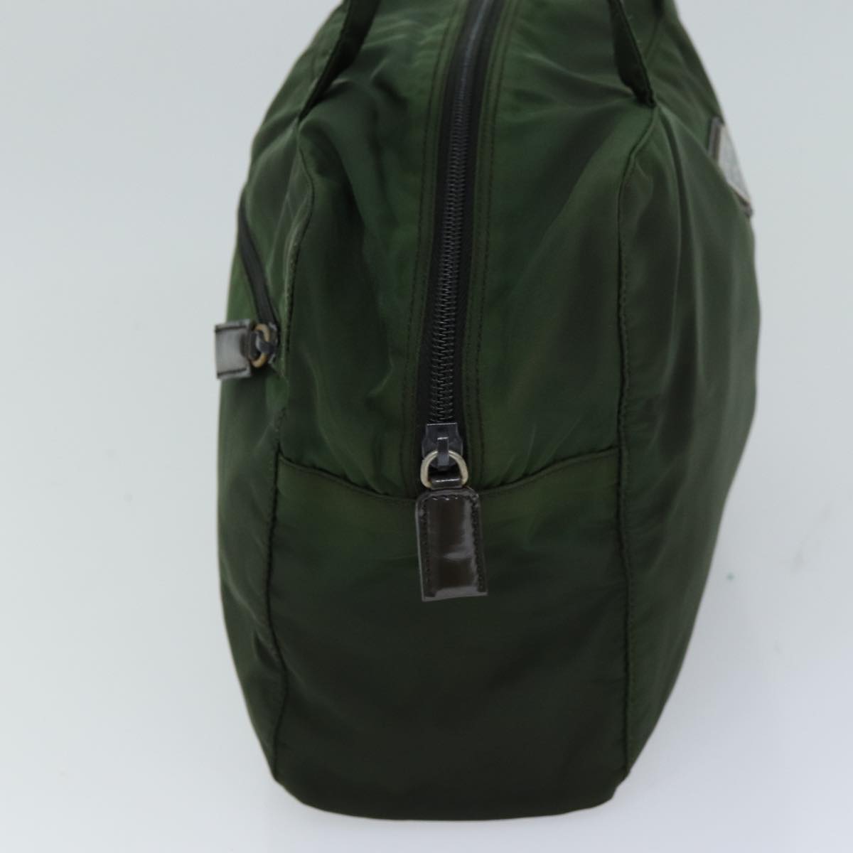 PRD Hand Bag Nylon Khaki Auth 76455