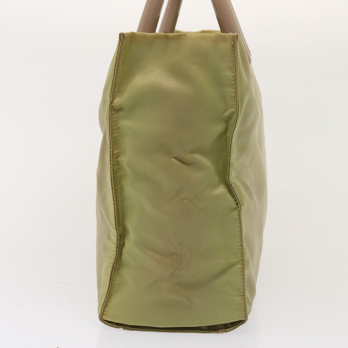 PRD Hand Bag Nylon Khaki Auth 76734