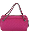 PRD Chain Hand Bag Nylon Pink Auth 76979