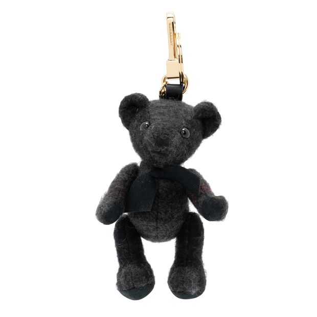 BBERRY Black Check Cashmere Thomas Bear Bag Charm