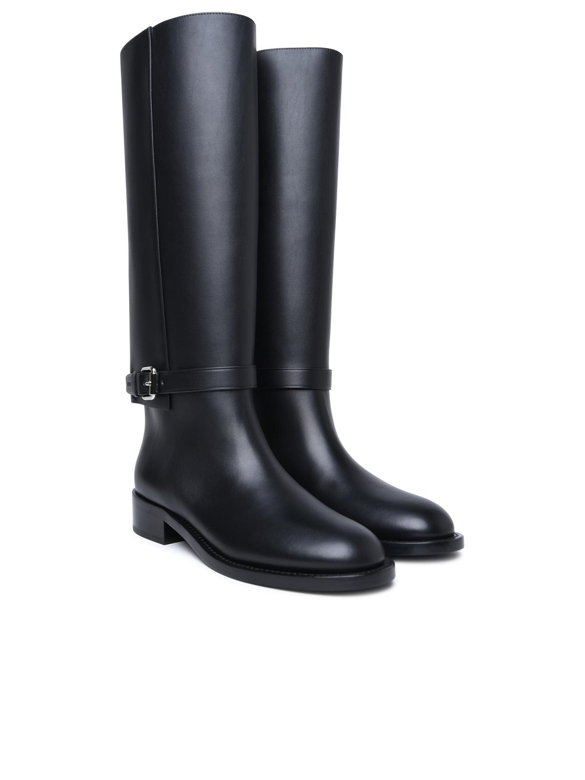 BBERRY Black Leather Boots Woman
