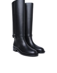 BBERRY Black Leather Boots Woman