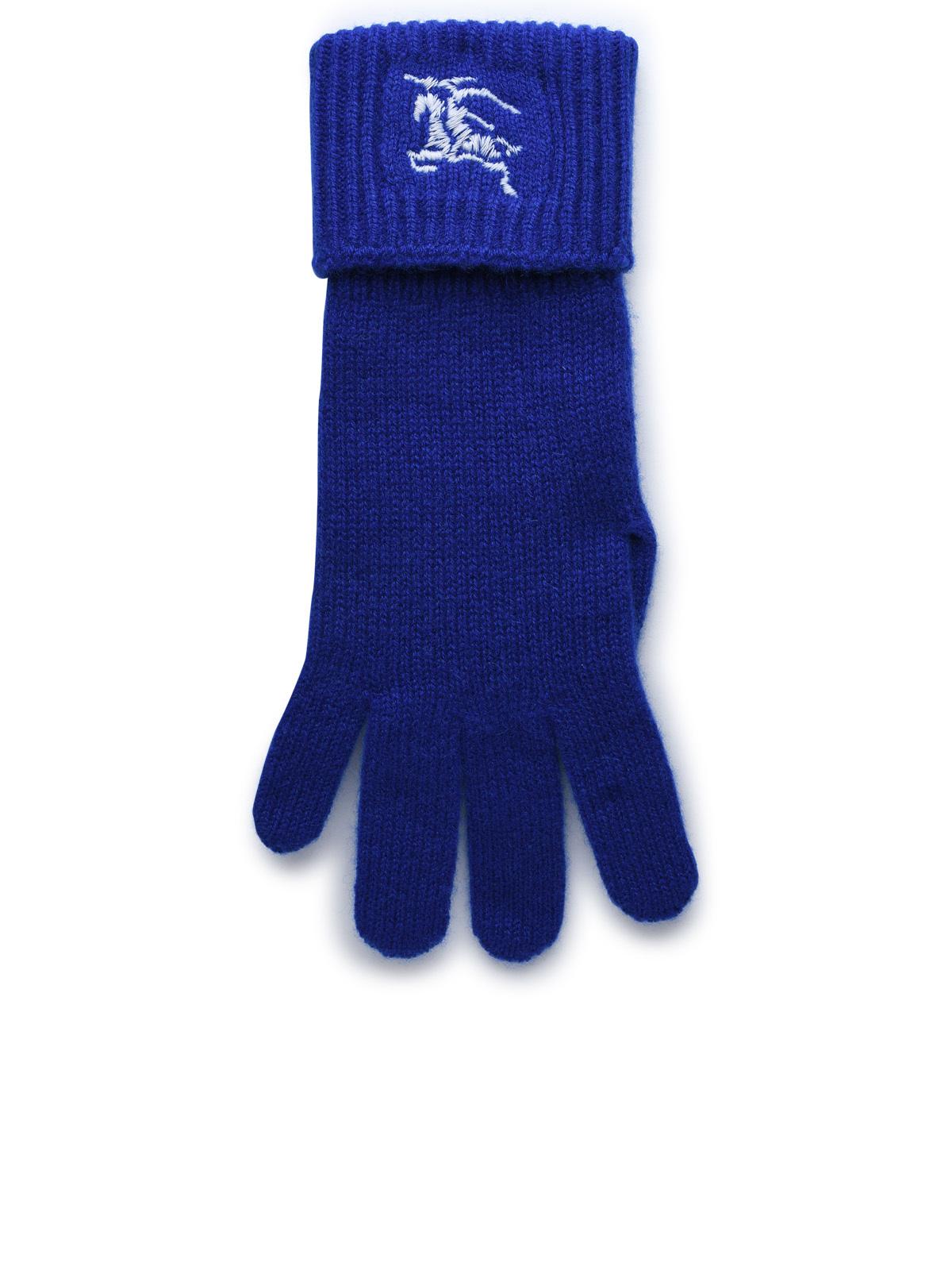 BBERRY Blue Cashmere Blend Gloves Woman