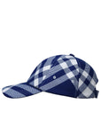 BBERRY 'Check' Blue Wool Blend Hat Woman