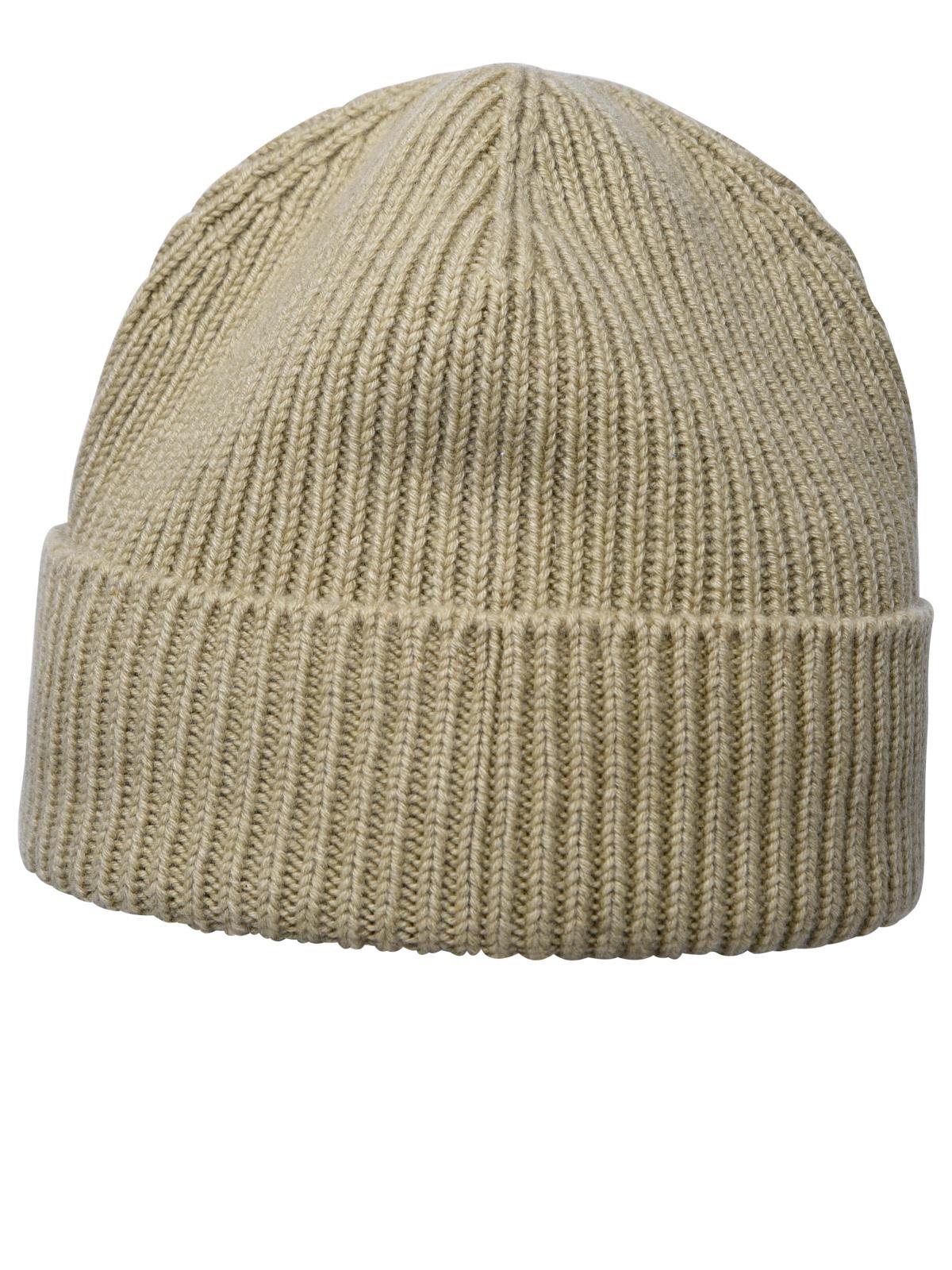 BBERRY Beige Cashmere Beanie Woman