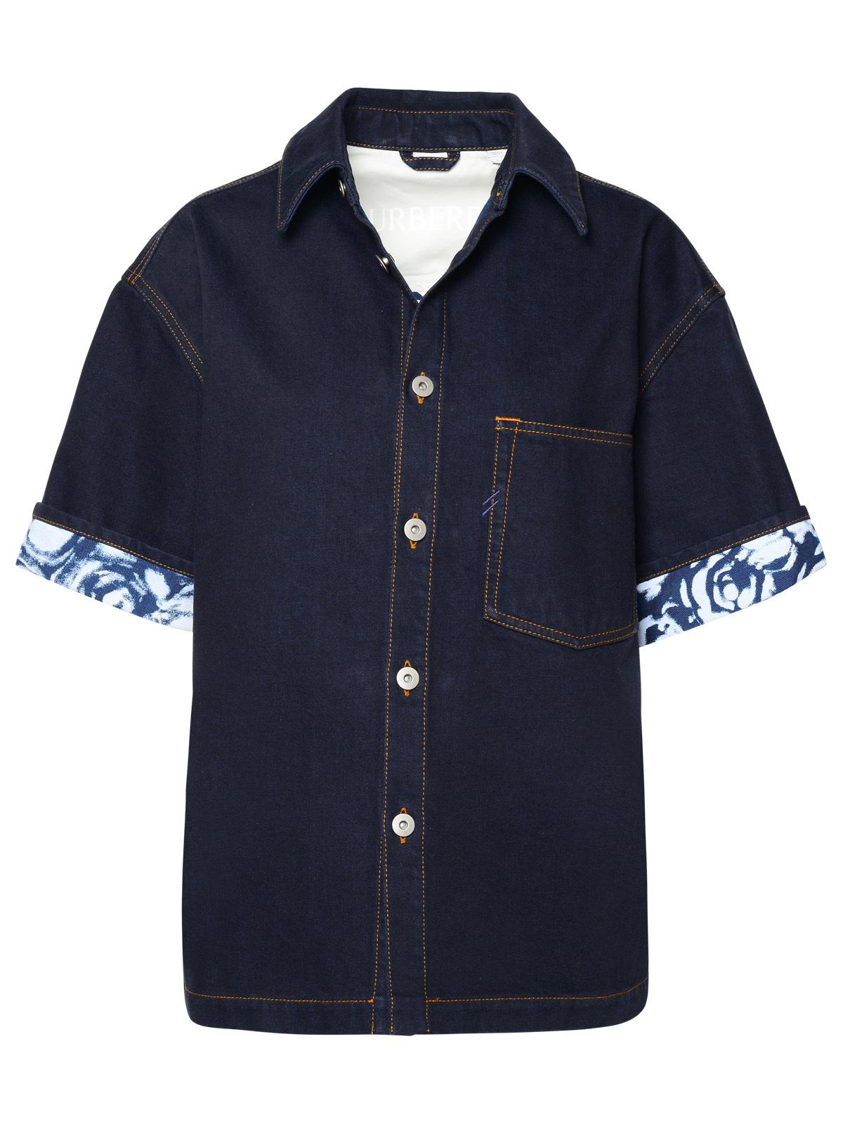 BBERRY Blue Cotton Shirt Woman