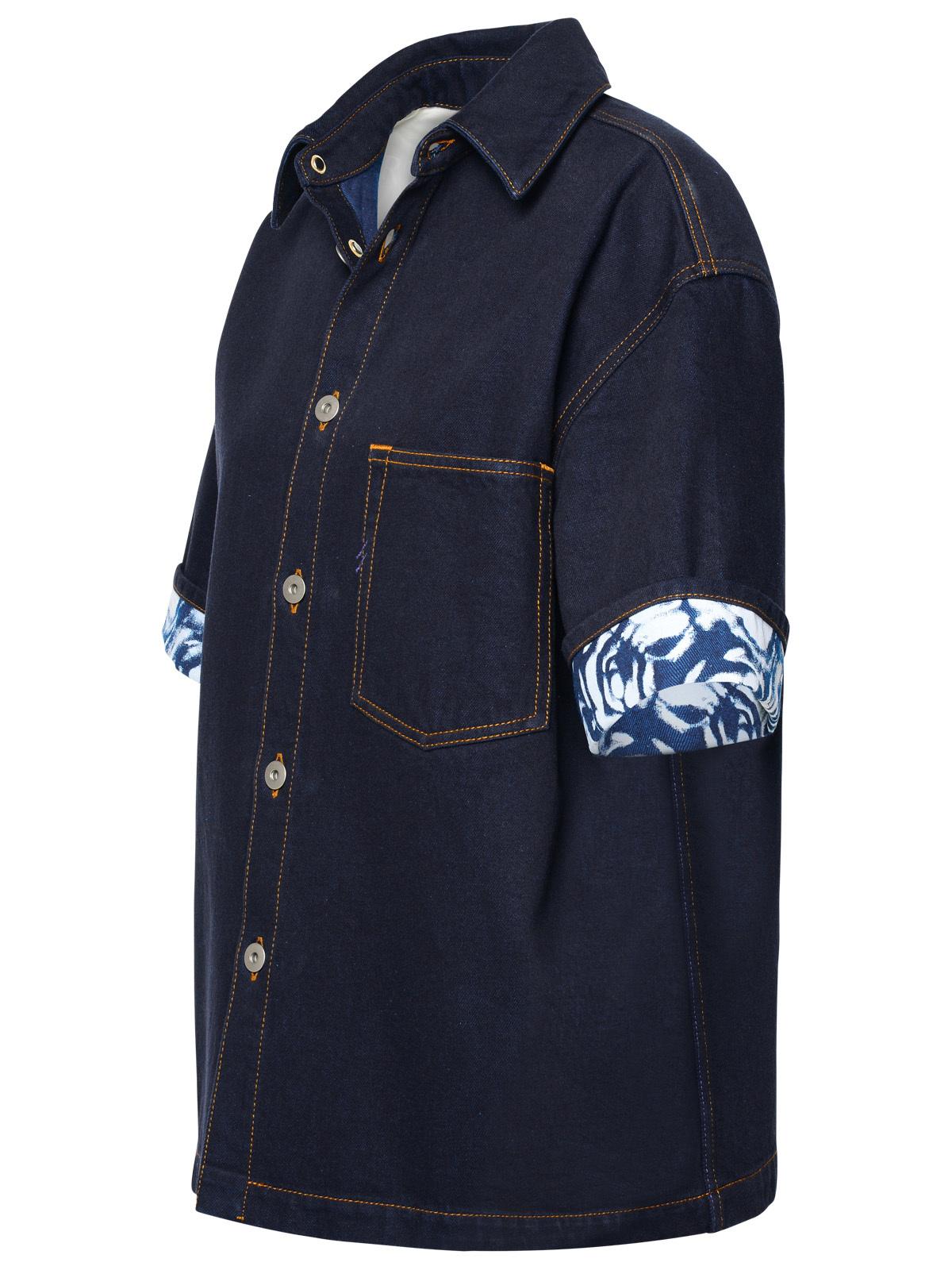BBERRY Blue Cotton Shirt Woman