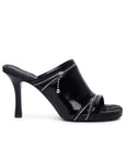 BBERRY 'Peep' Black Leather Sandals Woman
