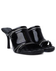 BBERRY 'Peep' Black Leather Sandals Woman