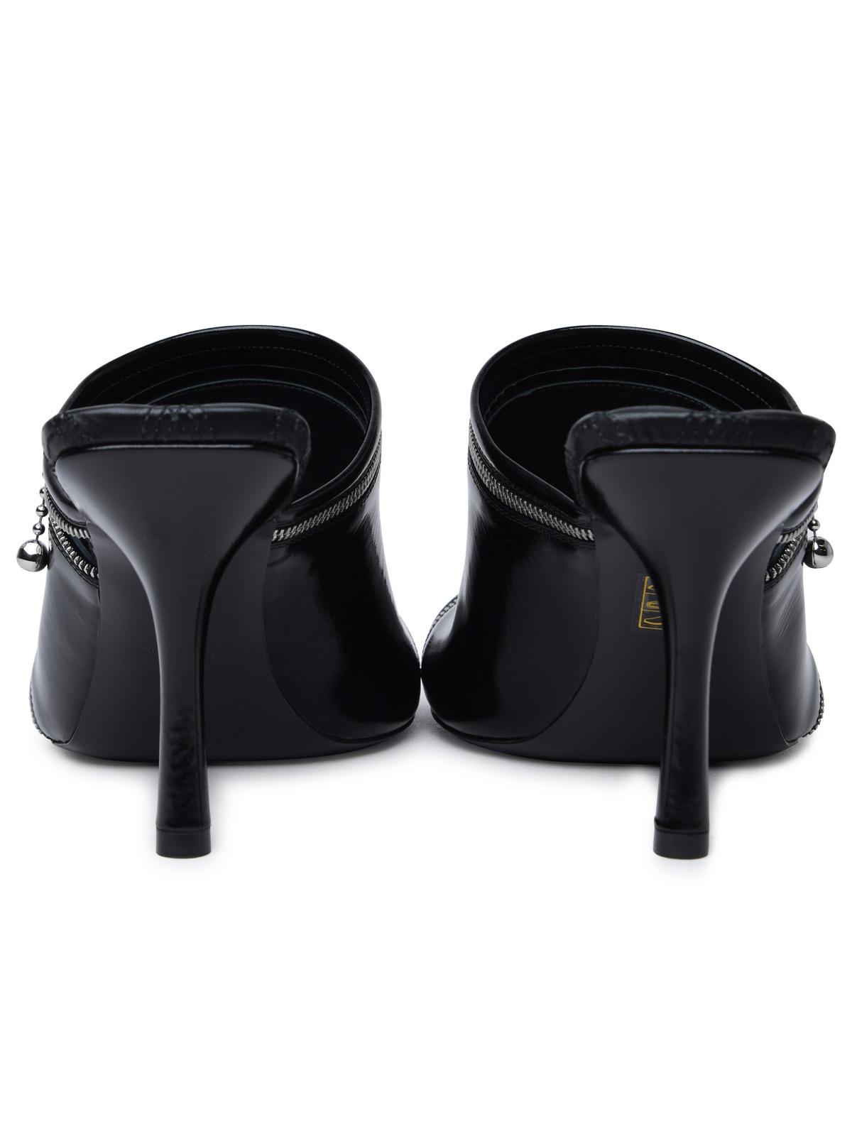 BBERRY 'Peep' Black Leather Sandals Woman
