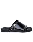 BBERRY Black Leather Slippers Woman
