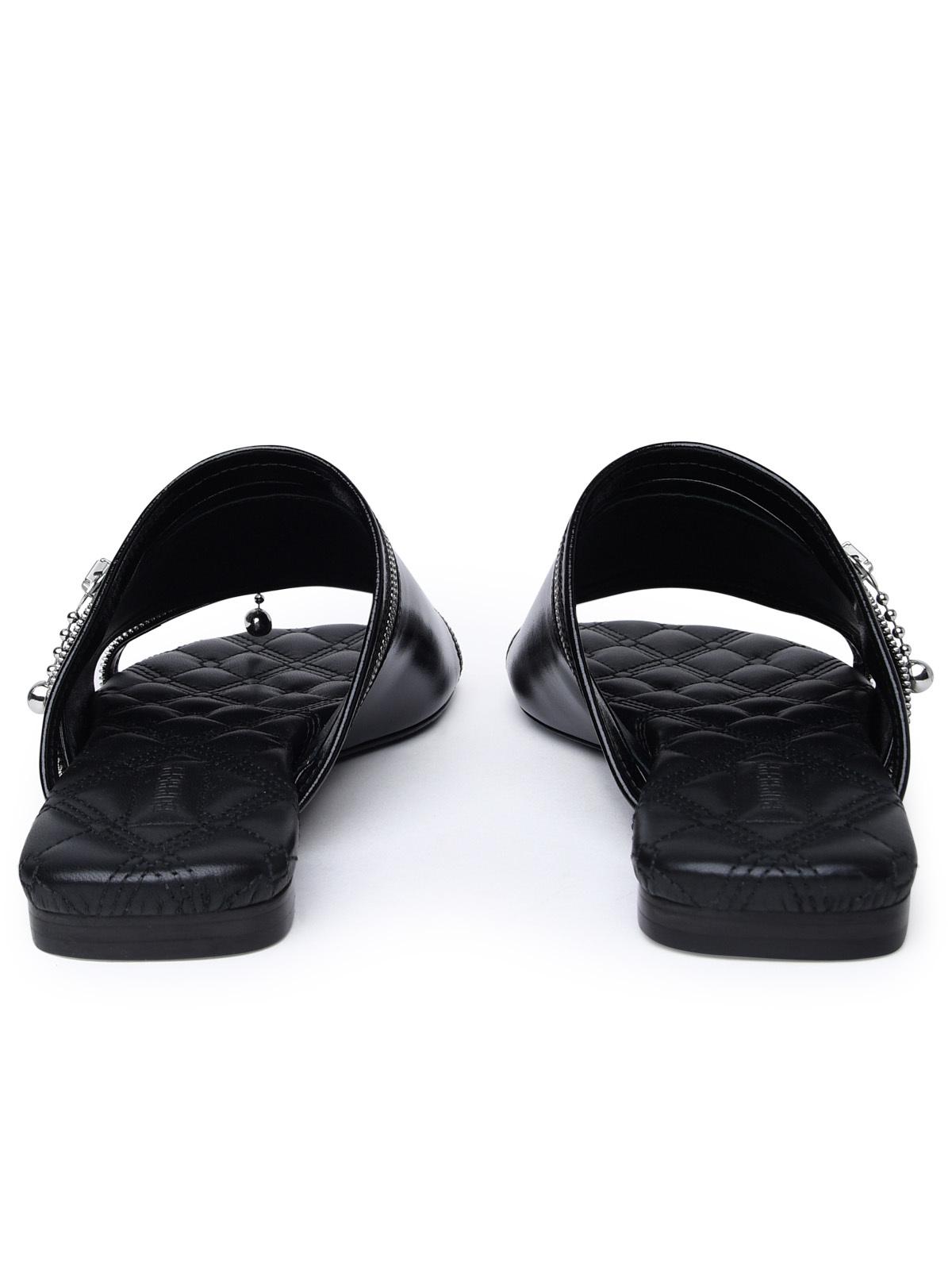BBERRY Black Leather Slippers Woman