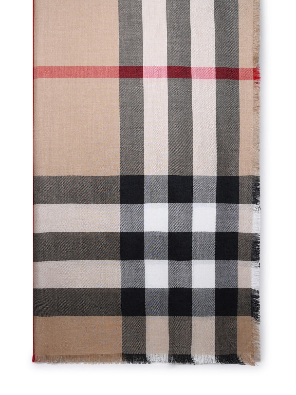 BBERRY Beige Cashmere Blend Scarf Man