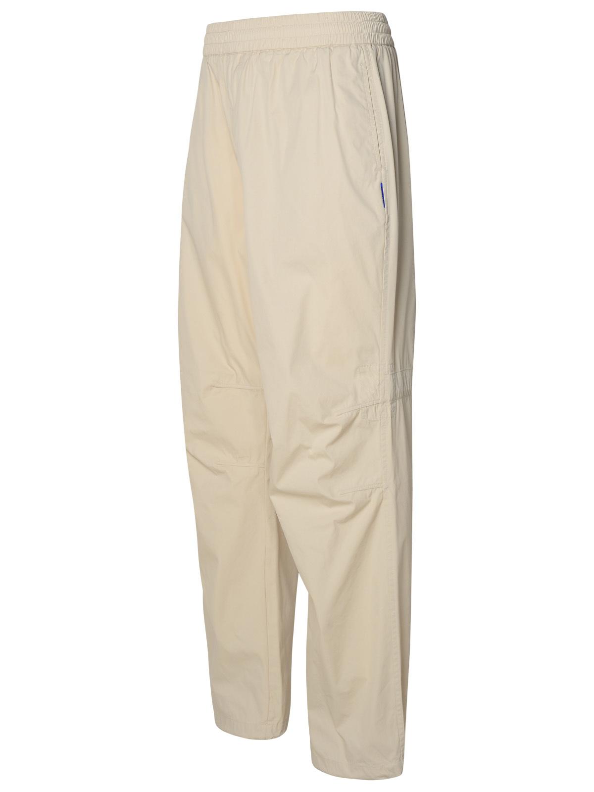 BBERRY Beige Cotton Blend Trousers Man