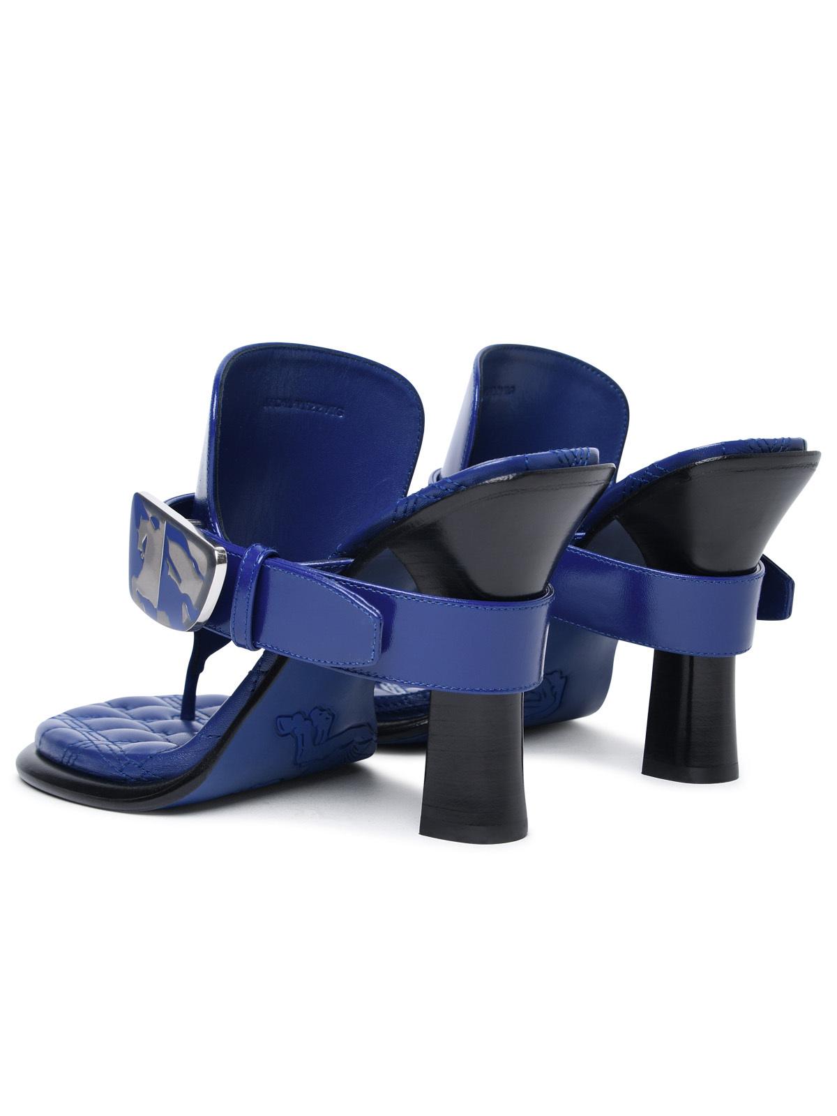BBERRY 'Bay' Blue Leather Sandals Woman