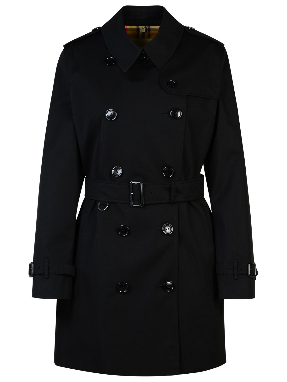 BBERRY 'Kensington' Black Polyester Trench Coat Woman