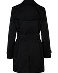BBERRY 'Kensington' Black Polyester Trench Coat Woman