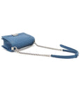 A67086 Blue Caviar Silver Boy Medium Flap Shoulder Bag No 29 CH