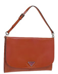 PRD Hand Bag Enamel Orange Auth 77205