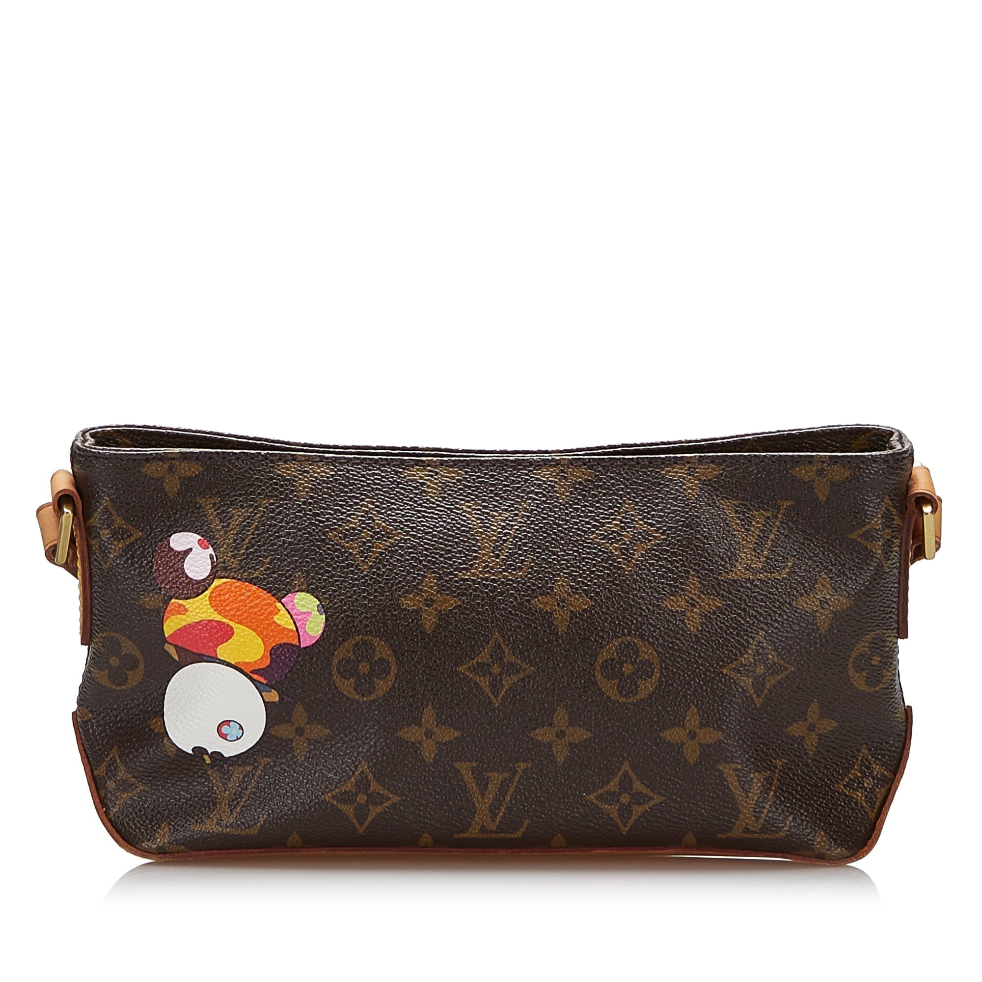 Brown LV Monogram Panda Trotteur Takashi Murakami Crossbody Bag