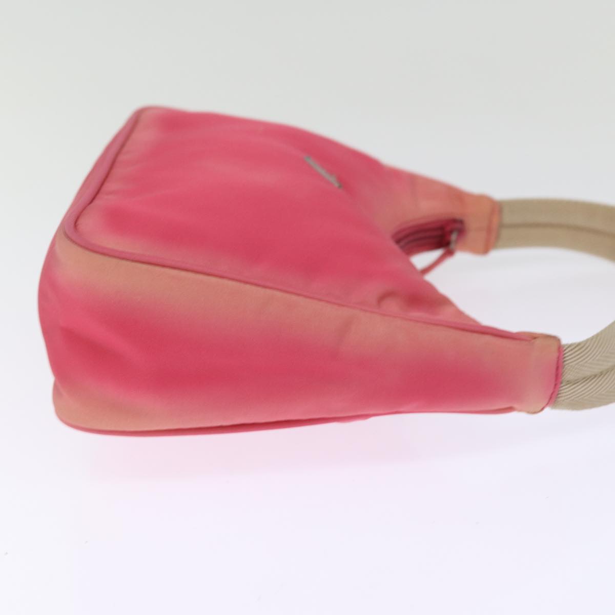PRD Hand Bag Nylon Pink Auth 77341