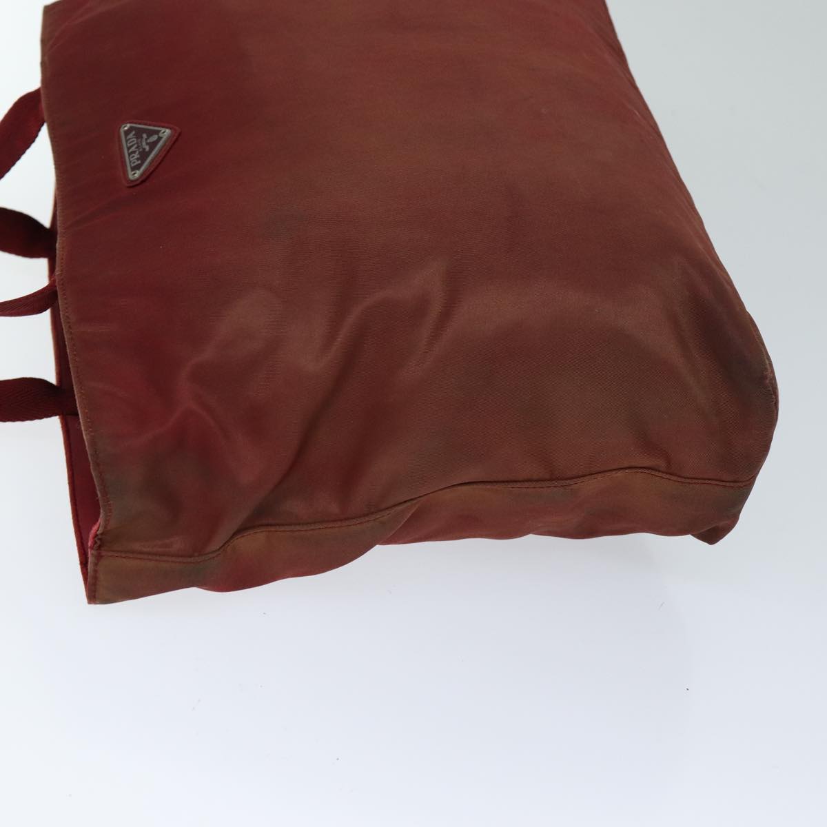 PRD Hand Bag Nylon Red Auth 77352
