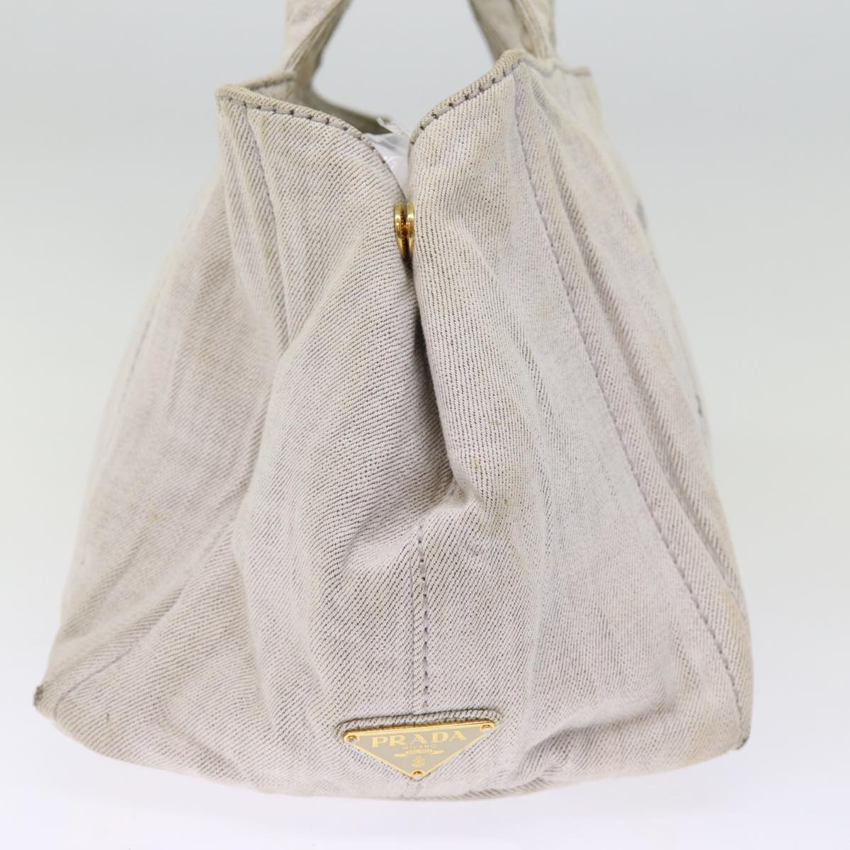PRD Canapa MM Hand Bag Canvas 2way Gray Auth 77360