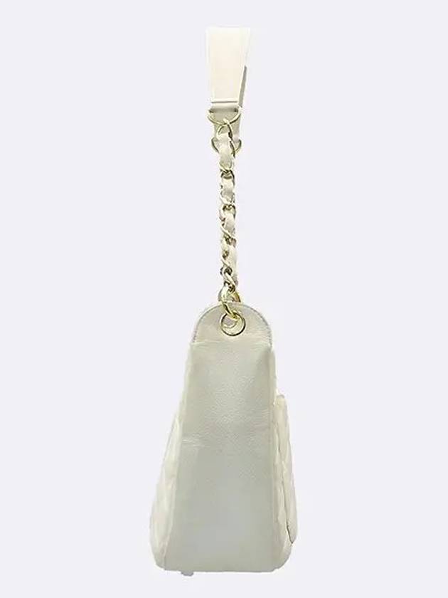A20993 Ivory White Color Timeless Caviar Hobo Bag CH