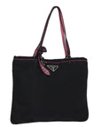 PRD Hand Bag Nylon Black Auth 77758