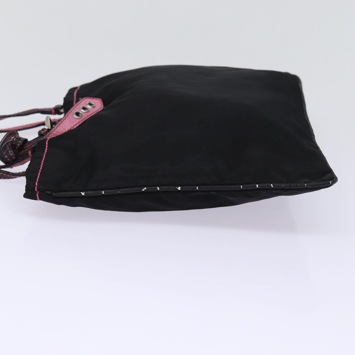 PRD Hand Bag Nylon Black Auth 77758
