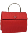 PRD Hand Bag Nylon Red Auth 78079