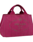 PRD Canapa PM Hand Bag Canvas Pink Auth 78227