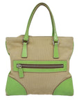 PRD Hand Bag Canvas Beige Auth 78255