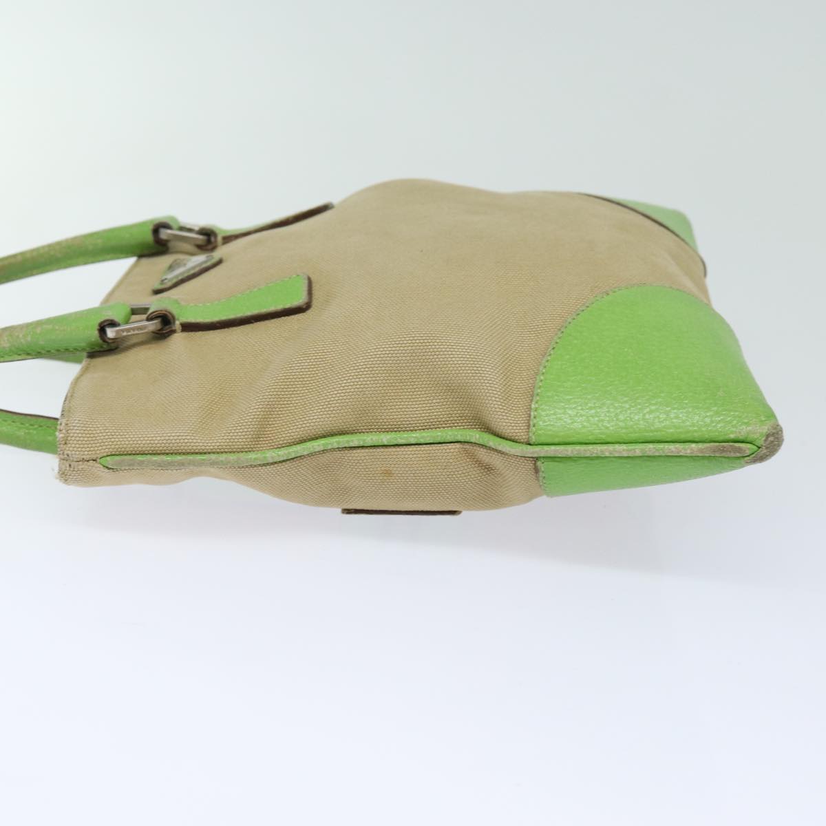 PRD Hand Bag Canvas Beige Auth 78255