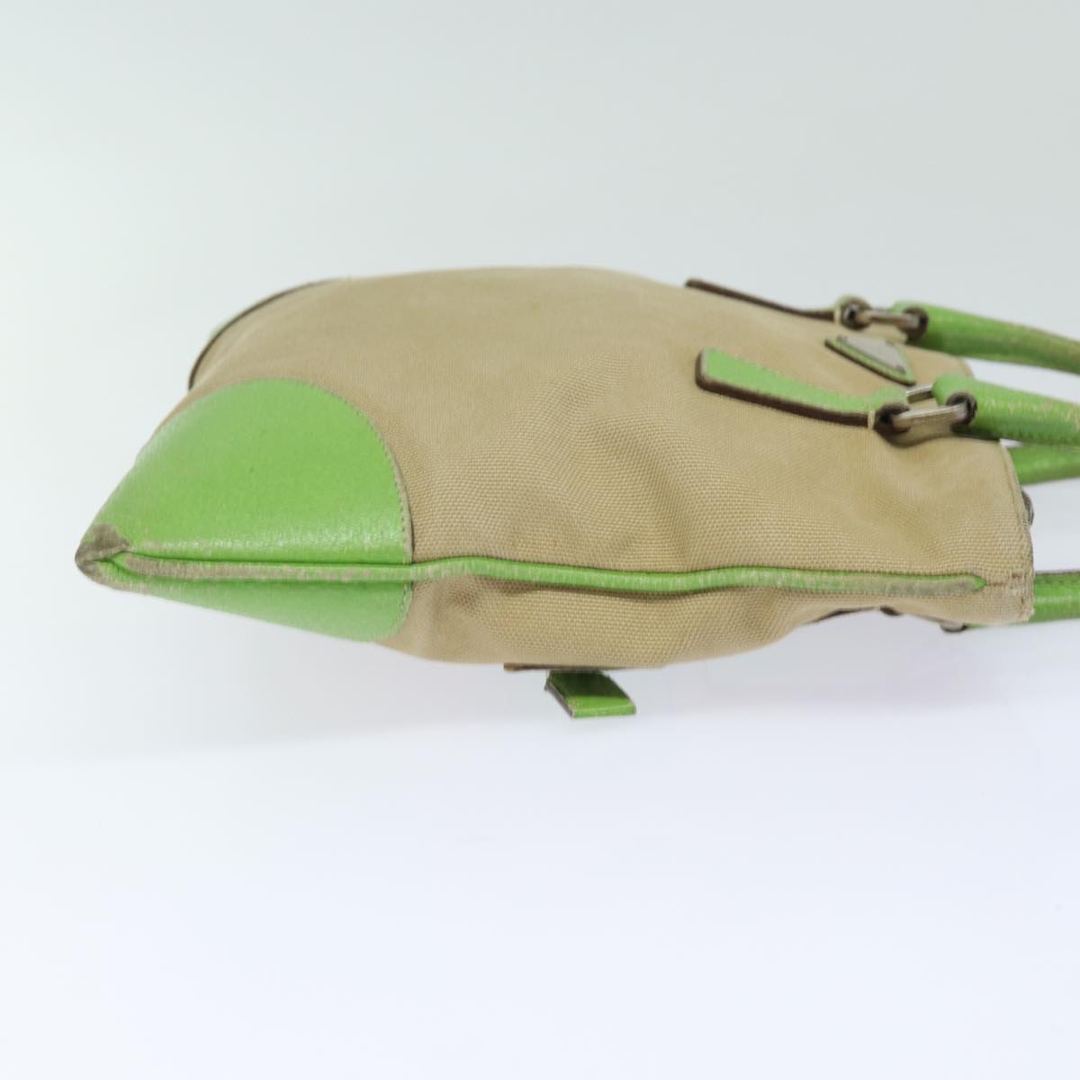PRD Hand Bag Canvas Beige Auth 78255