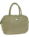 PRD Hand Bag Nylon Beige Auth 78330