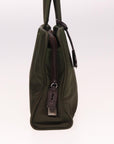 PRD Hand Bag Nylon Khaki Auth 78419