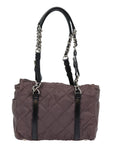 PRD Chain Shoulder Bag Nylon Purple Auth 79154