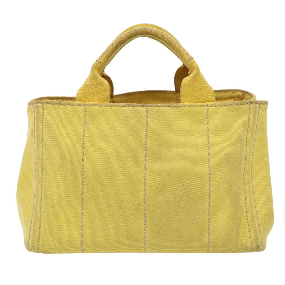 PRD Canapa PM Hand Bag Canvas 2way Yellow Auth 79532