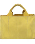 PRD Canapa PM Hand Bag Canvas 2way Yellow Auth 79532