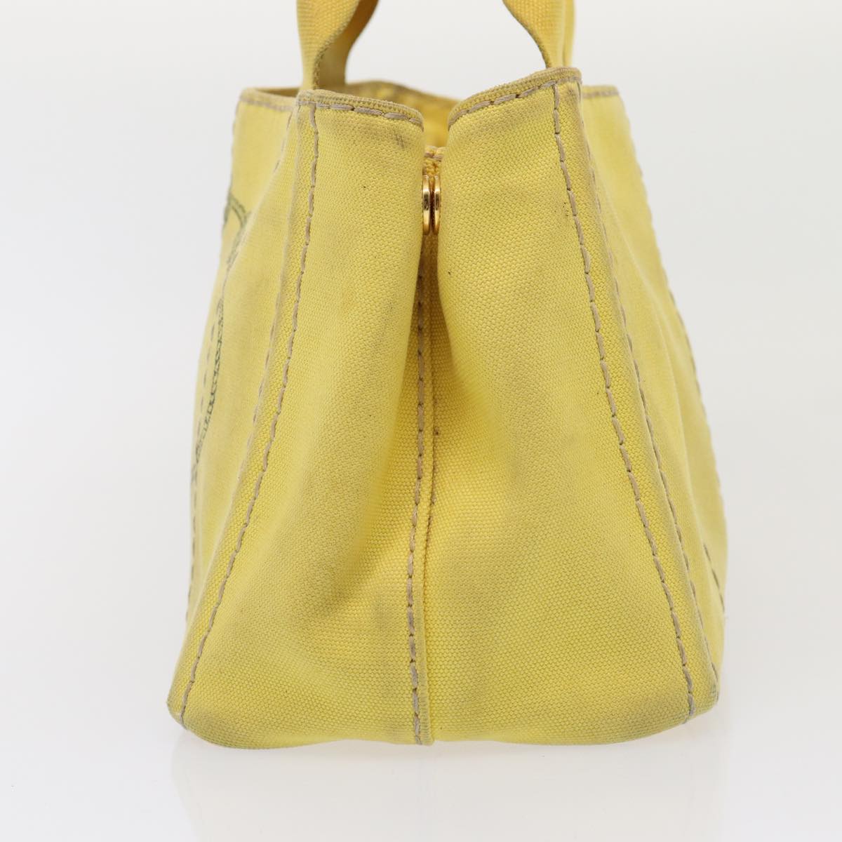 PRD Canapa PM Hand Bag Canvas 2way Yellow Auth 79532