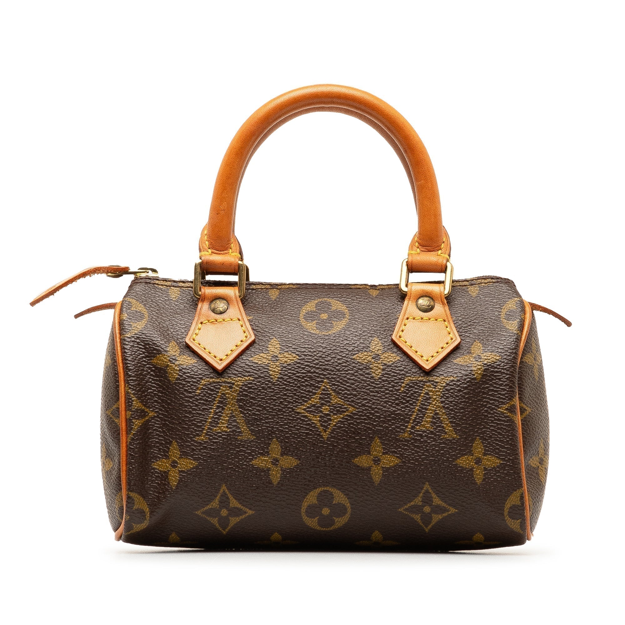 Brown LV Monogram Nano Speedy Bandouliere Satchel