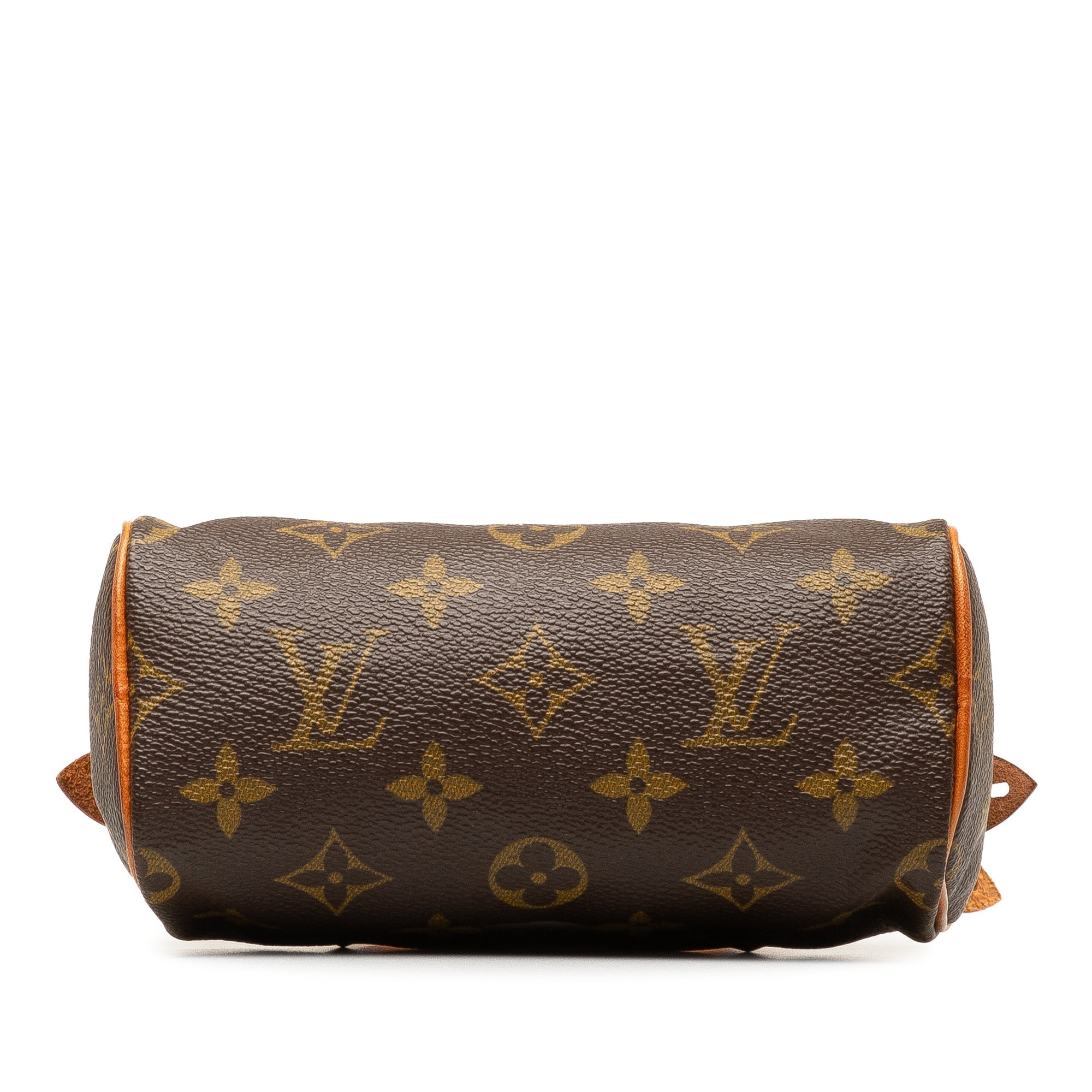 Brown LV Monogram Nano Speedy Bandouliere Satchel