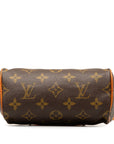 Brown LV Monogram Nano Speedy Bandouliere Satchel