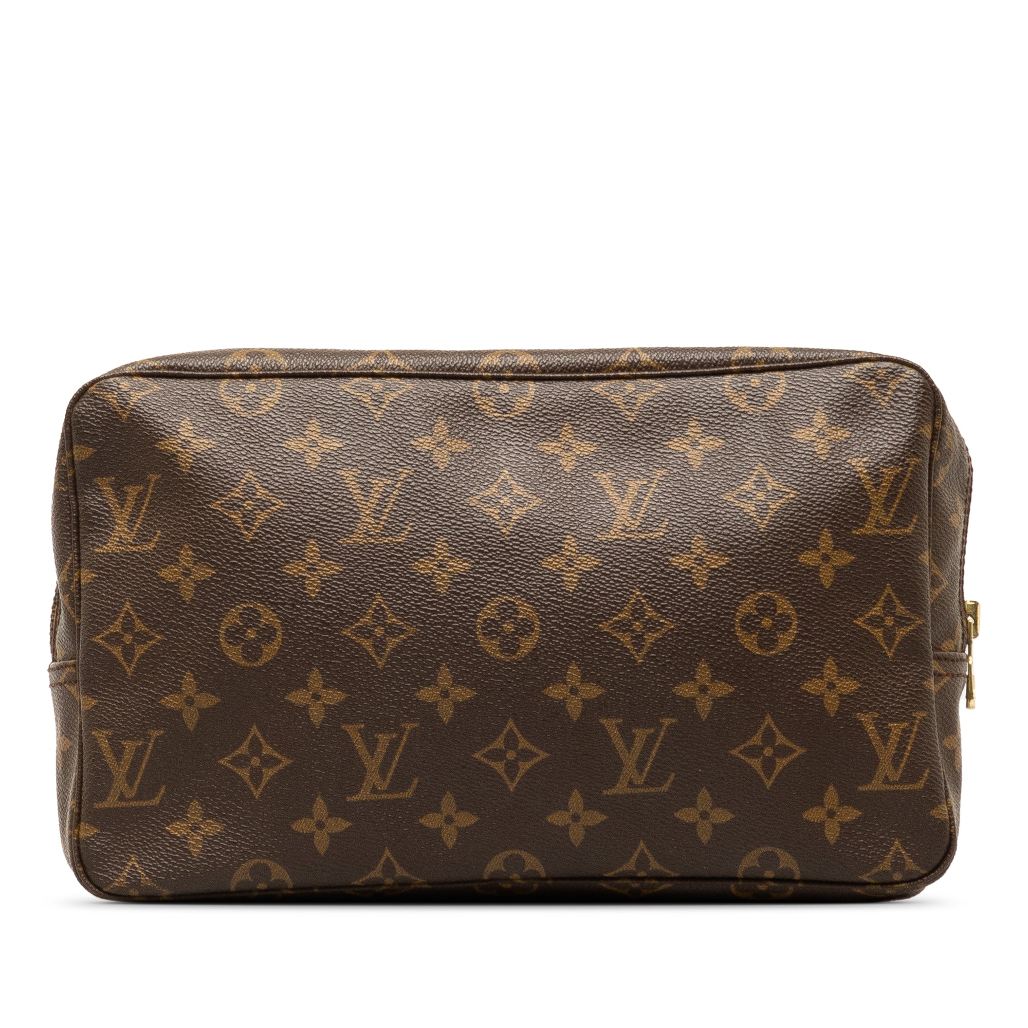 Brown LV Monogram Trousse Toilette 28 Clutch Bag