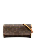 Brown LV Monogram Pochette Twin GM Crossbody Bag